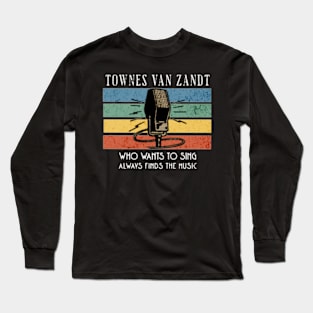 townes name / vintage microphone art Long Sleeve T-Shirt